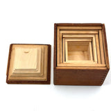 Infinity Box! ASW's 1892 Set of Five Handmade, Jointed Boxes, Very Precisely Nesting