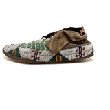 Collection of Three Antique Finely Beaded Sioux Moccasins, As Found
