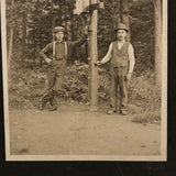 Telephone Line Workers, Wonderful Antique Occupational Photo, c. Early 20th c.