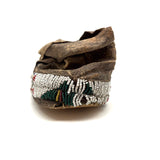 Collection of Three Antique Finely Beaded Sioux Moccasins, As Found