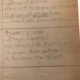 1940s Hunting Records Notebook, Charmingly Detailed (Many Woodchucks!)