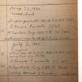 1940s Hunting Records Notebook, Charmingly Detailed (Many Woodchucks!)