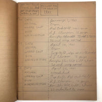 1940s Hunting Records Notebook, Charmingly Detailed (Many Woodchucks!)