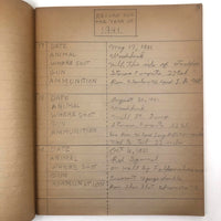 1940s Hunting Records Notebook, Charmingly Detailed (Many Woodchucks!)