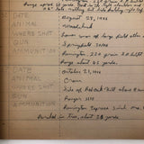 1940s Hunting Records Notebook, Charmingly Detailed (Many Woodchucks!)