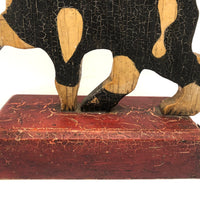 SOLD Proud Prancing Cat in Alligatored Paint