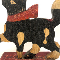 SOLD Proud Prancing Cat in Alligatored Paint