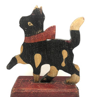 SOLD Proud Prancing Cat in Alligatored Paint