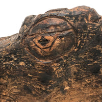 Old Folk Art Carved Found Wood Alligator Head