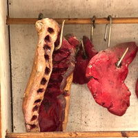 SOLD Fabulous Vintage French Folk Art Butcher Shop Diorama