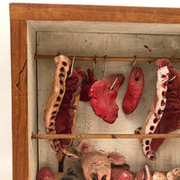 SOLD Fabulous Vintage French Folk Art Butcher Shop Diorama