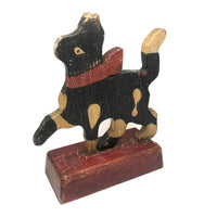 SOLD Proud Prancing Cat in Alligatored Paint