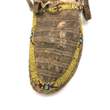Collection of Three Antique Finely Beaded Sioux Moccasins, As Found