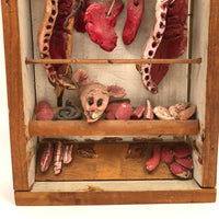 SOLD Fabulous Vintage French Folk Art Butcher Shop Diorama