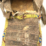 Collection of Three Antique Finely Beaded Sioux Moccasins, As Found
