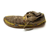 Collection of Three Antique Finely Beaded Sioux Moccasins, As Found