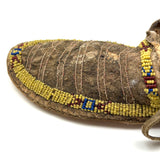 Collection of Three Antique Finely Beaded Sioux Moccasins, As Found