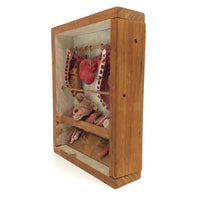 SOLD Fabulous Vintage French Folk Art Butcher Shop Diorama