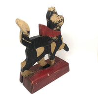 SOLD Proud Prancing Cat in Alligatored Paint