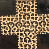 Hol(e)y: c. 1870s Punch Paper "Lacework" Cross in Adirondack Frame