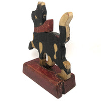 SOLD Proud Prancing Cat in Alligatored Paint