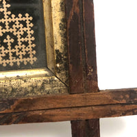 Hol(e)y: c. 1870s Punch Paper "Lacework" Cross in Adirondack Frame