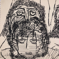 Edwin Kosarek 1950 Ink Drawing "Erongaricuaro"