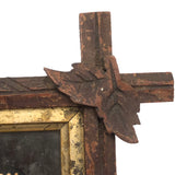 Hol(e)y: c. 1870s Punch Paper "Lacework" Cross in Adirondack Frame