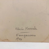 Edwin Kosarek 1950 Ink Drawing "Erongaricuaro"