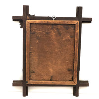 Hol(e)y: c. 1870s Punch Paper "Lacework" Cross in Adirondack Frame