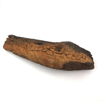 Old Folk Art Carved Found Wood Alligator Head