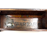 Early 20th C. Basketry Covered Carved Barrel with Interior Drawer and Relief Carved Flowers