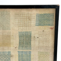Gorgeous 1772 (!) Dutch Darning Sampler with Needlepoint Name and Date, Framed as Found