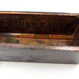 Early 20th C. Basketry Covered Carved Barrel with Interior Drawer and Relief Carved Flowers