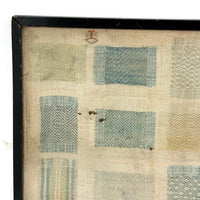 Gorgeous 1772 (!) Dutch Darning Sampler with Needlepoint Name and Date, Framed as Found