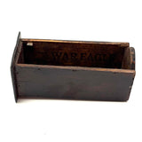 Early 20th C. Basketry Covered Carved Barrel with Interior Drawer and Relief Carved Flowers