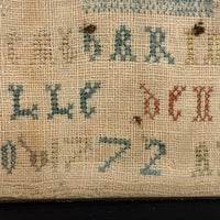 Gorgeous 1772 (!) Dutch Darning Sampler with Needlepoint Name and Date, Framed as Found