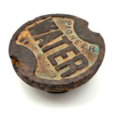 Pioneer WATER, Resonant and Perfectly Patinated Old Cast Iron Street Water Valve Cover