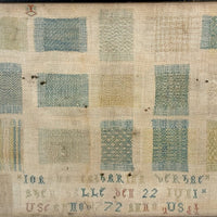 Gorgeous 1772 (!) Dutch Darning Sampler with Needlepoint Name and Date, Framed as Found