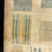Gorgeous 1772 (!) Dutch Darning Sampler with Needlepoint Name and Date, Framed as Found