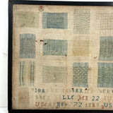 Gorgeous 1772 (!) Dutch Darning Sampler with Needlepoint Name and Date, Framed as Found