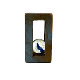 Carved, Painted Old Folk Art Whimsy with Glass Marble Ball (ex. Matt King collection)