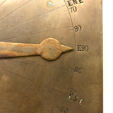Charming and Unusual Antique Folk Art Compass Dial with Pressed Type Coordinates