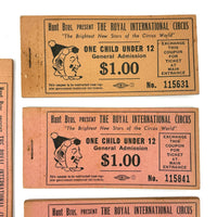 Hunt Brothers c. 1950s-60s Circus Tickets! Lot of 4 Books of Ten
