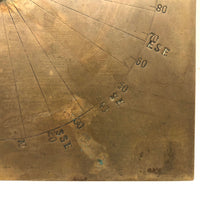 Charming and Unusual Antique Folk Art Compass Dial with Pressed Type Coordinates