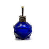 Victorian Cobalt Glass Jewelers Lamp with Faceted Sides (for Tipping to Direct Light)