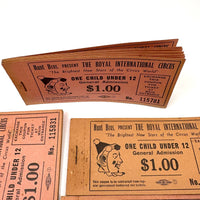 Hunt Brothers c. 1950s-60s Circus Tickets! Lot of 4 Books of Ten