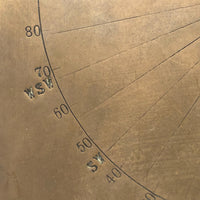 Charming and Unusual Antique Folk Art Compass Dial with Pressed Type Coordinates