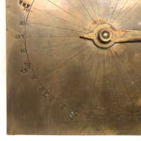 Charming and Unusual Antique Folk Art Compass Dial with Pressed Type Coordinates