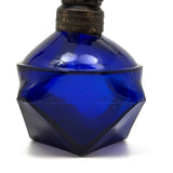 Victorian Cobalt Glass Jewelers Lamp with Faceted Sides (for Tipping to Direct Light)